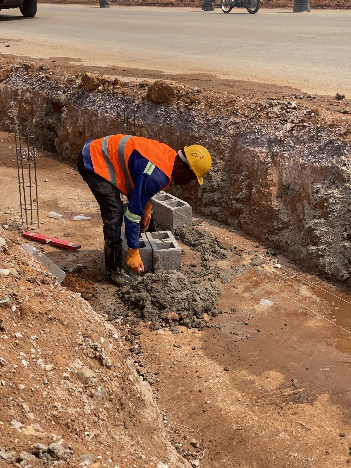 Block and masonry drainage works by Ubuntu Groupe — civil infrastructure in Lualaba